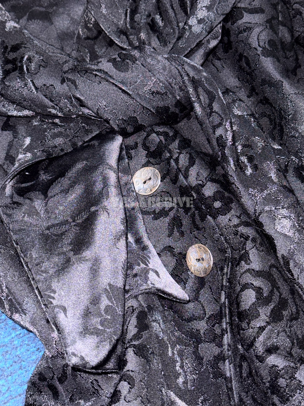 Dior Vintage Spring 1998 Runway Black Burnout Lace Wide-Collar Set by John Galliano