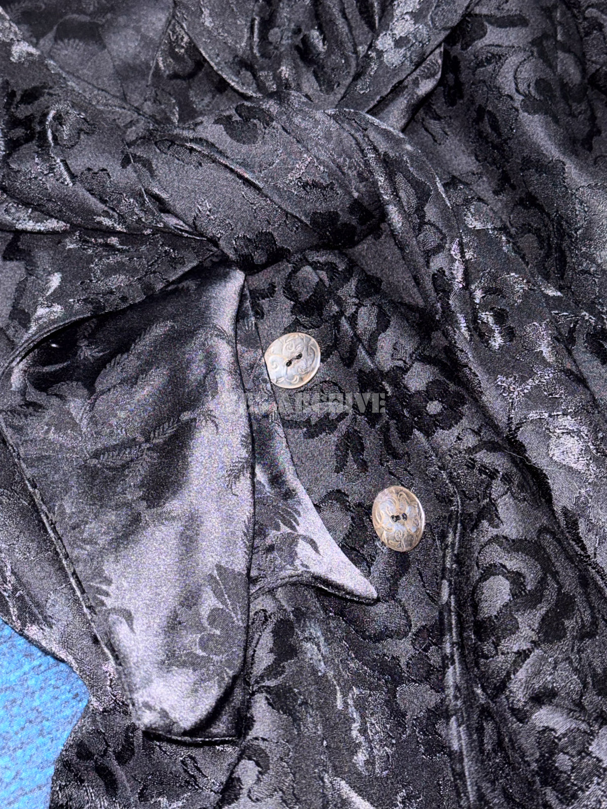 Dior Vintage Spring 1998 Runway Black Burnout Lace Wide-Collar Set by John Galliano