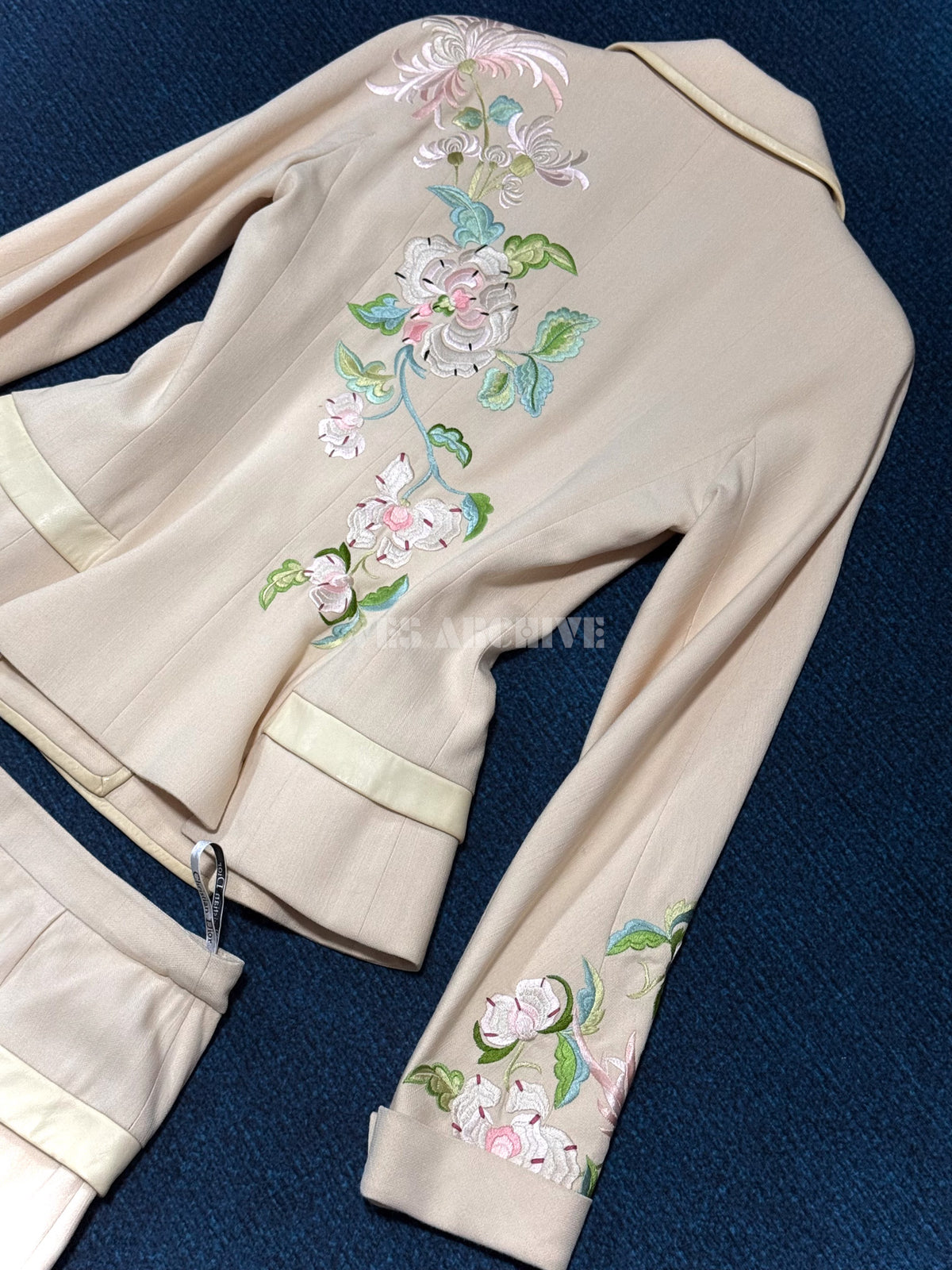 Dior Vintage Runway Chinese-Inspired Embroidered Jacket & Skirt Set