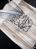 Loewe White Fringe Tote Bag with Inner Pouch