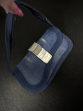 Dior Blue Stingray Gaucho Saddle Bag, Small
