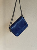Loewe Lizard Leather Chain Flap Shoulder Bag