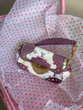 Louis Vuitton Marilyn Bag in Purple Crocodile with White Monogram Multicolore