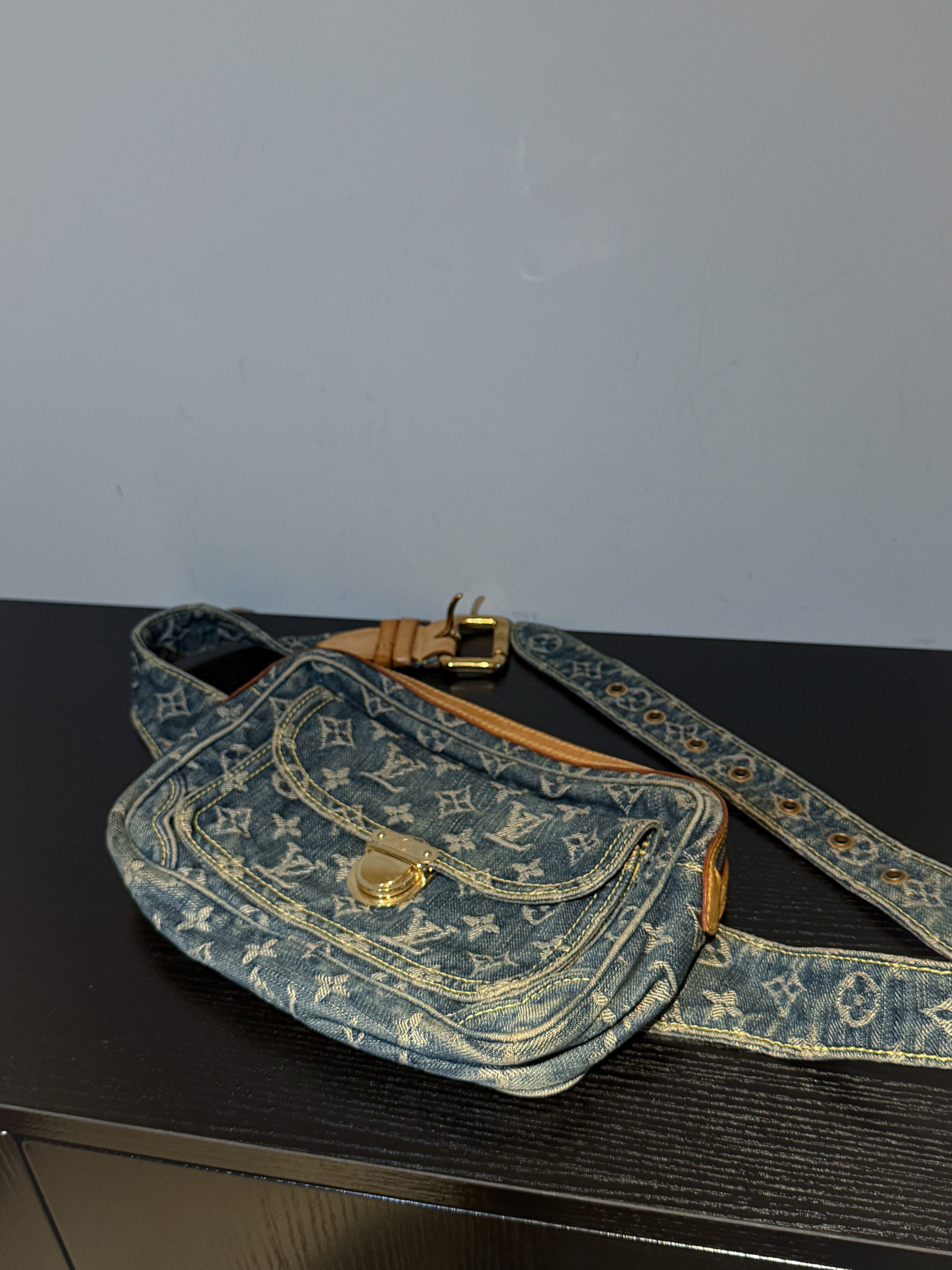 Louis VuittonMonogram Denim Bum Bag Blue