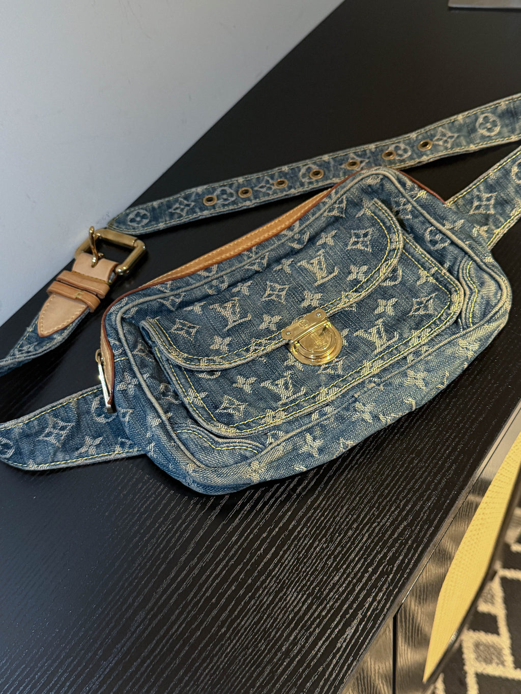 Louis VuittonMonogram Denim Bum Bag Blue