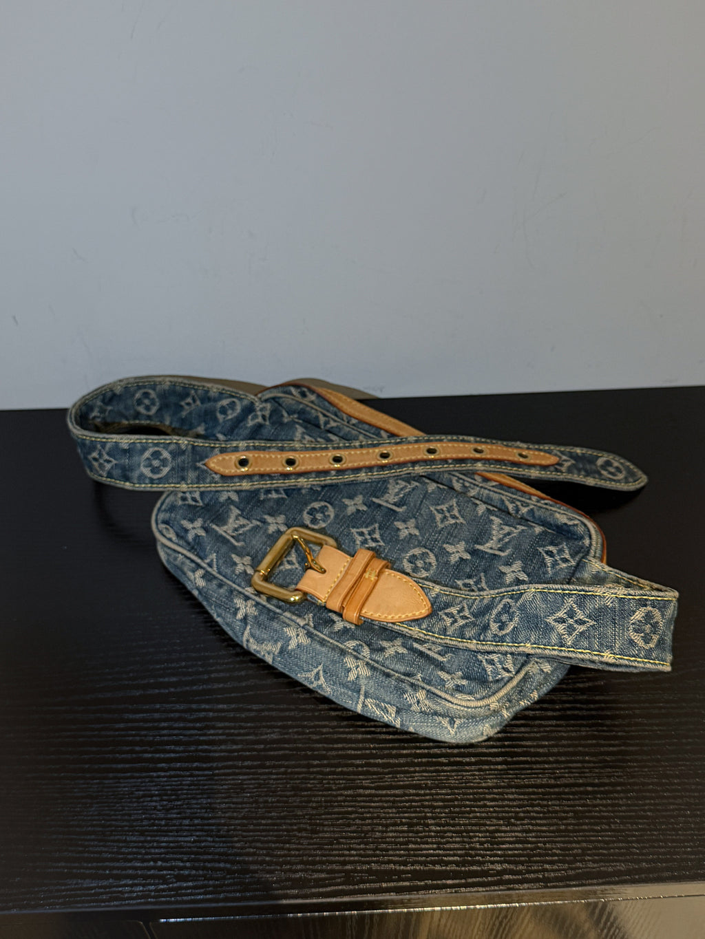 Louis VuittonMonogram Denim Bum Bag Blue