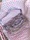 Valentino Violet Crystal Curly-Wool Vintage Shoulder Bag