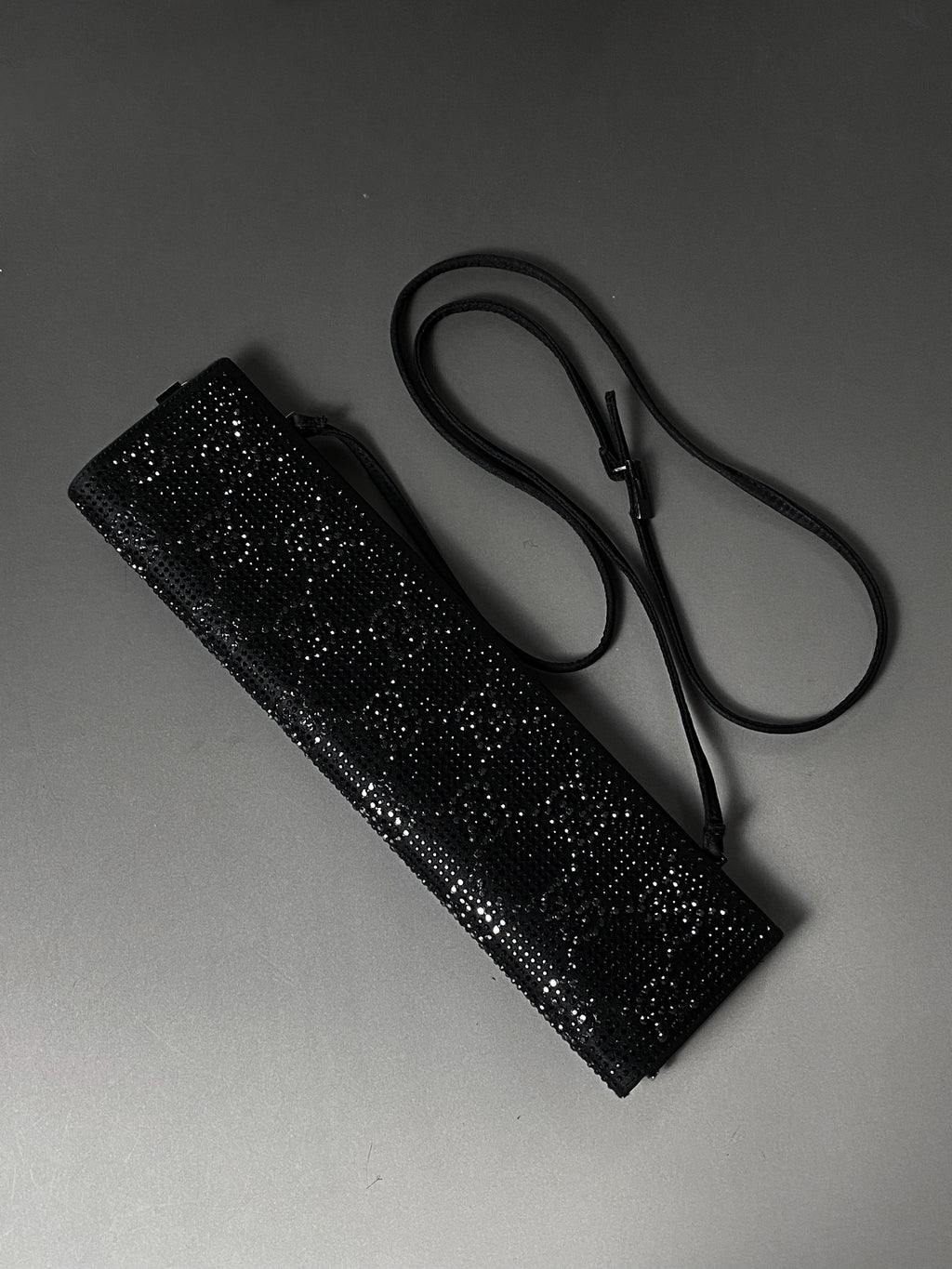 Gucci 1998 by Tom Ford exceptional fully crystal-embellished black evening Baguette bag