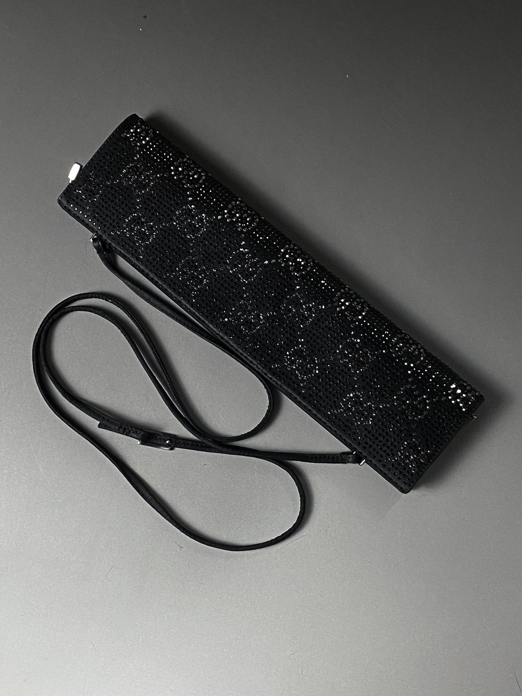 Gucci 1998 by Tom Ford exceptional fully crystal-embellished black evening Baguette bag