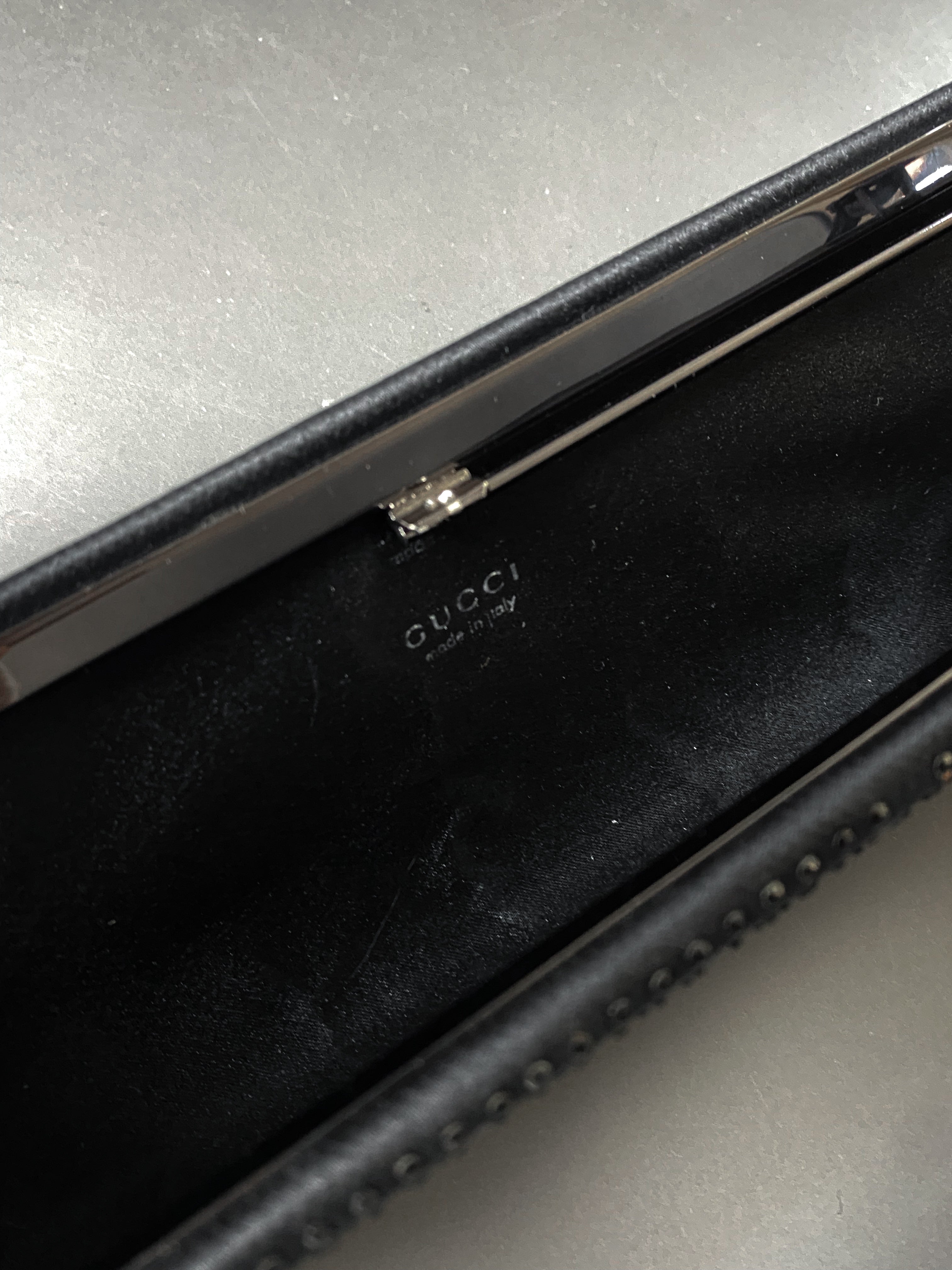 Gucci 1998 by Tom Ford exceptional fully crystal-embellished black evening Baguette bag