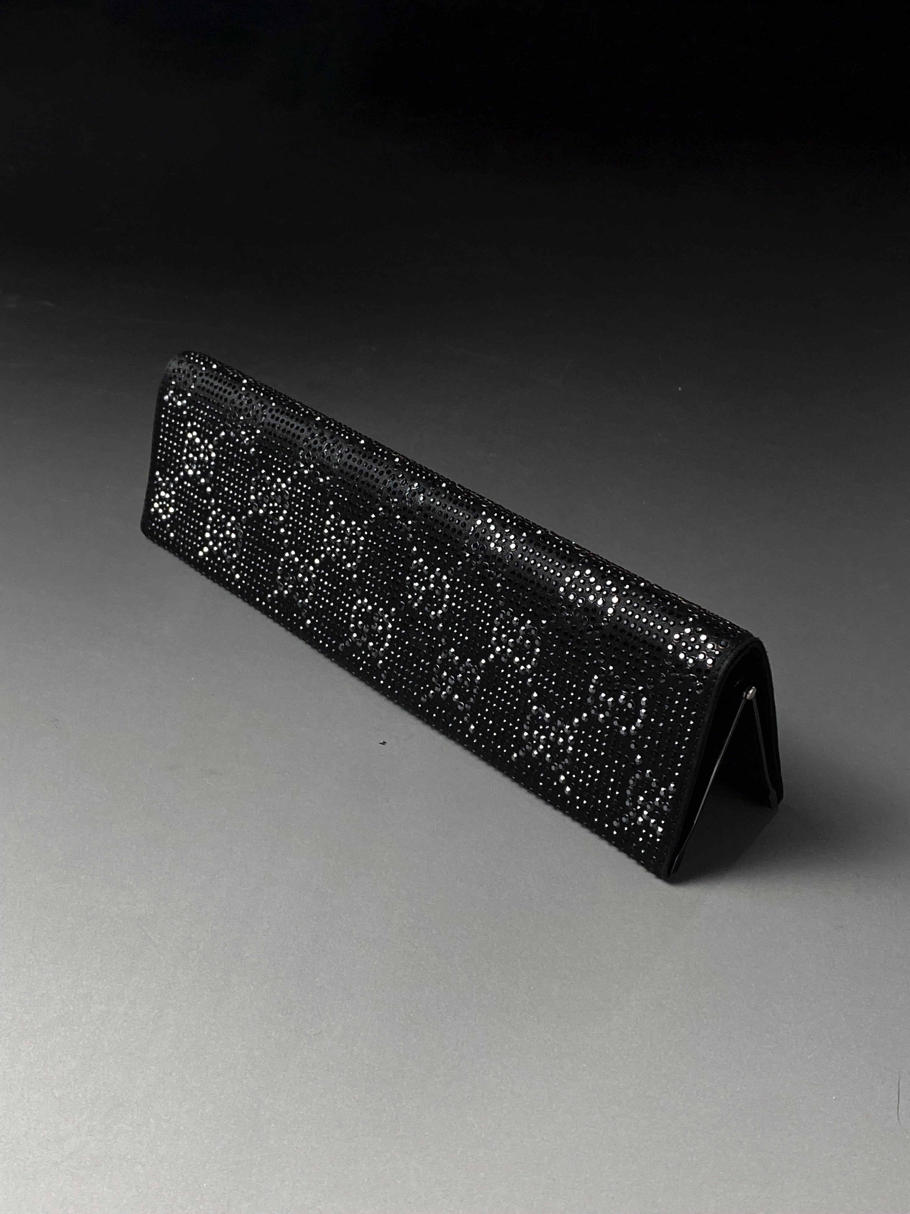 Gucci 1998 by Tom Ford exceptional fully crystal-embellished black evening Baguette bag